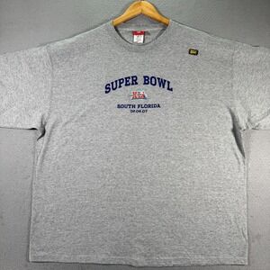 Vintage Super‎ Bowl XLI T-Shirt Mens 2XL Gray South Florida NFL Football 2007